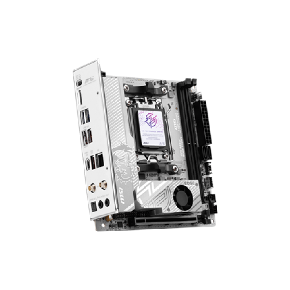 MSI MPG B850I EDGE TI WIFI , Processor family AMD B850 , Processor socket AM5 , DDR5 , Supported hard disk drive interfaces SATA, M.2 , Number of SATA connectors 2