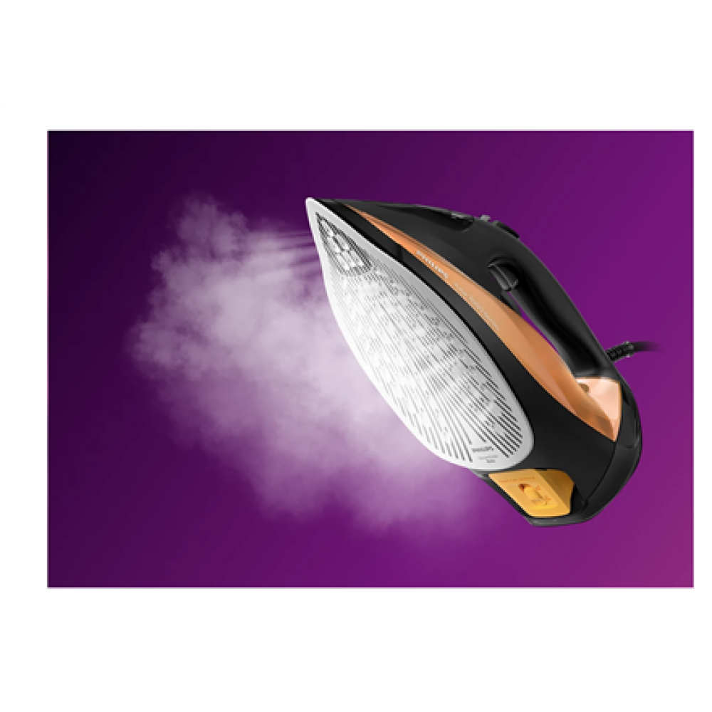 Philips DST7040/80 7000 series , Steam Iron , 2800 W , Water tank capacity 300 ml , Continuous steam 50 g/min , Steam boost performance 250 g/min , Black/Gold