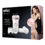 Braun , Silk-épil SensoSmartTM 9-855 , Epilator , Number of power levels 2 , Wet & Dry , White/Pink