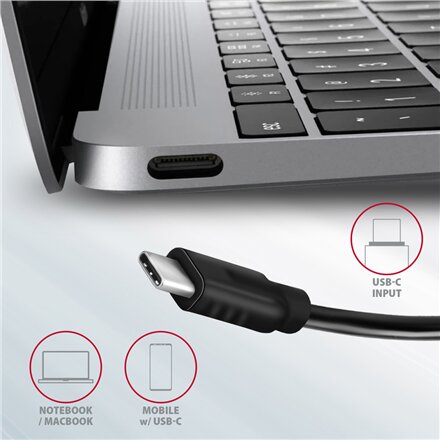 AXAGON Multi-port USB-C 10Gbps hub, 13cm , HMC-5G21