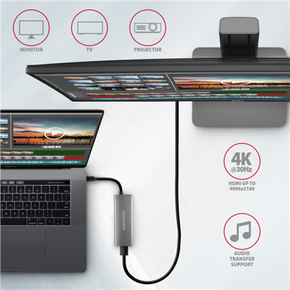 AXAGON Multi-port USB-C 10Gbps hub, 13cm , HMC-5G21