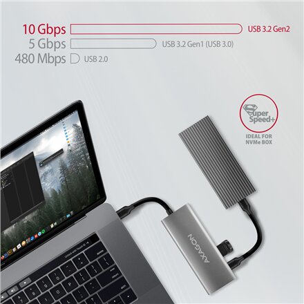 AXAGON Multi-port USB-C 10Gbps hub, 13cm , HMC-5G21