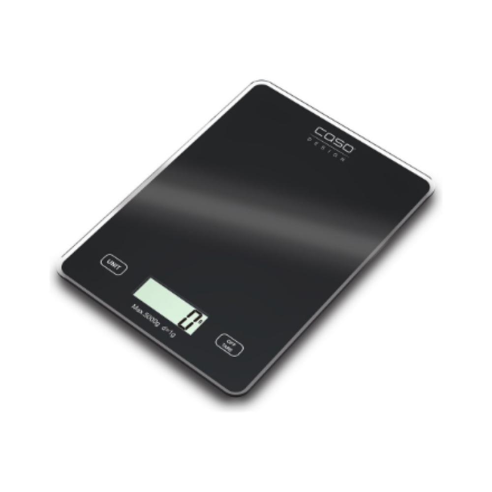 Caso , Kitchen scale , Slim , Maximum weight (capacity) 5 kg , Graduation 1 g , Black