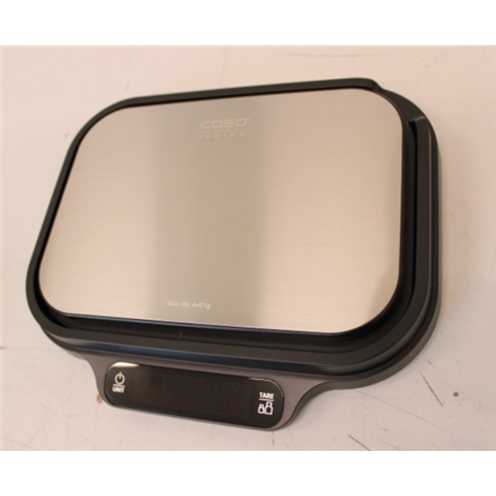 SALE OUT. Caso 03291 Kitchen scales 2 in 1, Capacity Max. 15 kg, Precise weighing sensor in 1 g increments, Black/Stainless steel , Caso Kitchen and Precision scales , KitchenDuo , Display type LED , Black/Stainless steel , USED, SCRATCHES ON TOP