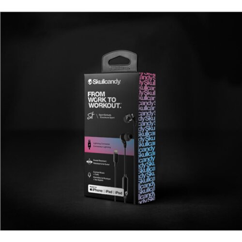 Skullcandy , Sport Earbuds , Set , In-ear , Microphone , Noise canceling , Black