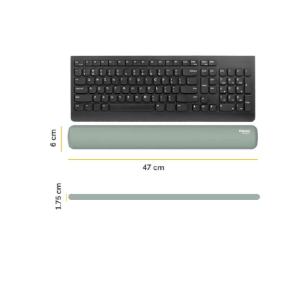 Fellowes , Breyta Keyboard Wrist Rest , Sage
