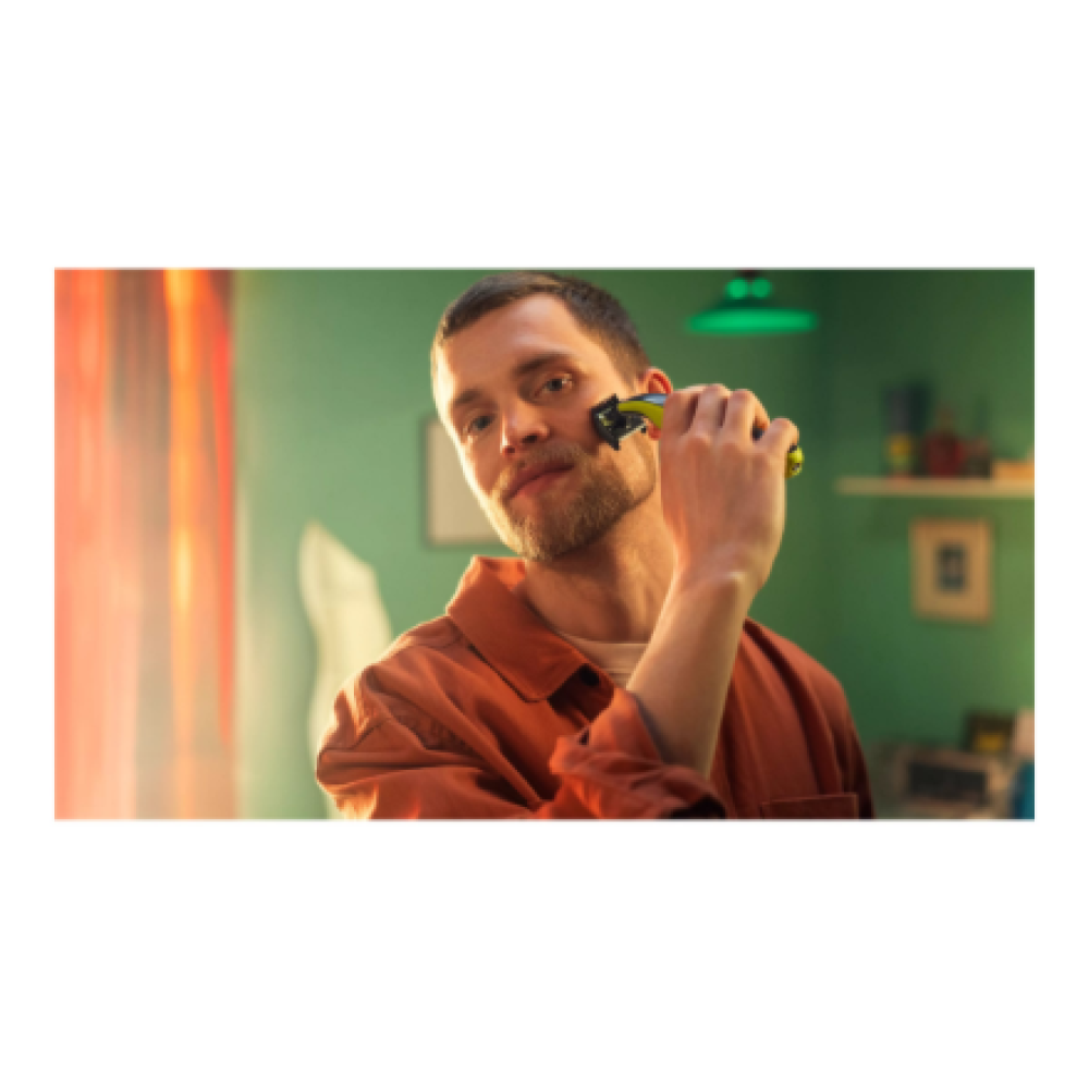 Philips Shaver , QP2734/23 OneBlade 360 , Operating time (max) 60 min , Wet & Dry , Lithium Ion , Green/Gray