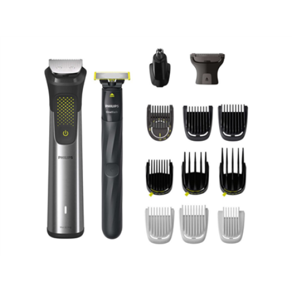 Philips , All-in-One Trimmer , MG9552/15 , Cordless , Wet & Dry , Number of length steps 27 , Silver/Black/Green