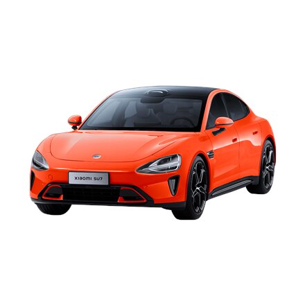 Xiaomi SU7 1:18 Die-cast Model Car , Lava Orange , Zinc alloy, ABS, SAN and PVC