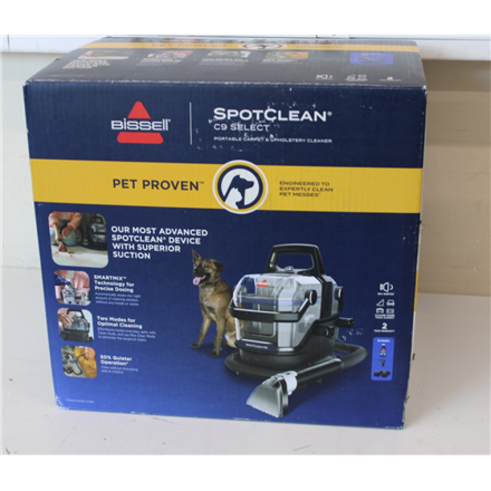SALE OUT. Bissell SpotClean C9 Select Portable Carpet & Upholstery Cleaner , Bissell Portable Carpet and Upholstery Cleaner , SpotClean C9 Select , Corded operating , Washing function , 400 W , 24 month(s) , 25.9 V , Black/Warm White/Silver , USED, SC