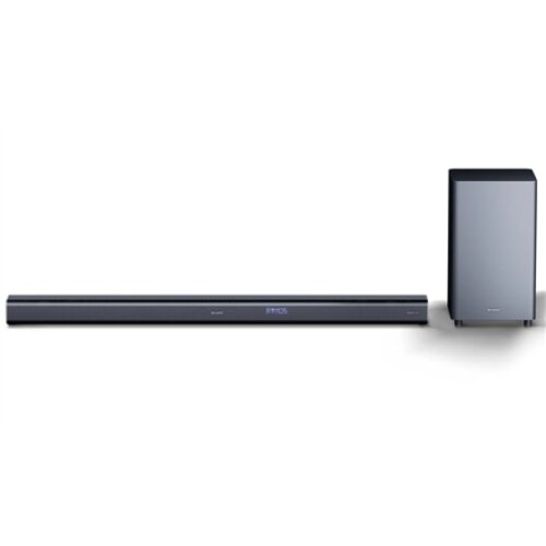 Sharp HT-SBW800 5.1.2 Home Theatre Soundbar with Wireless Subwoofer and Dolby Atmos for TV above 49, HDMI ARC/CEC, Bluetooth, 120cm, Black