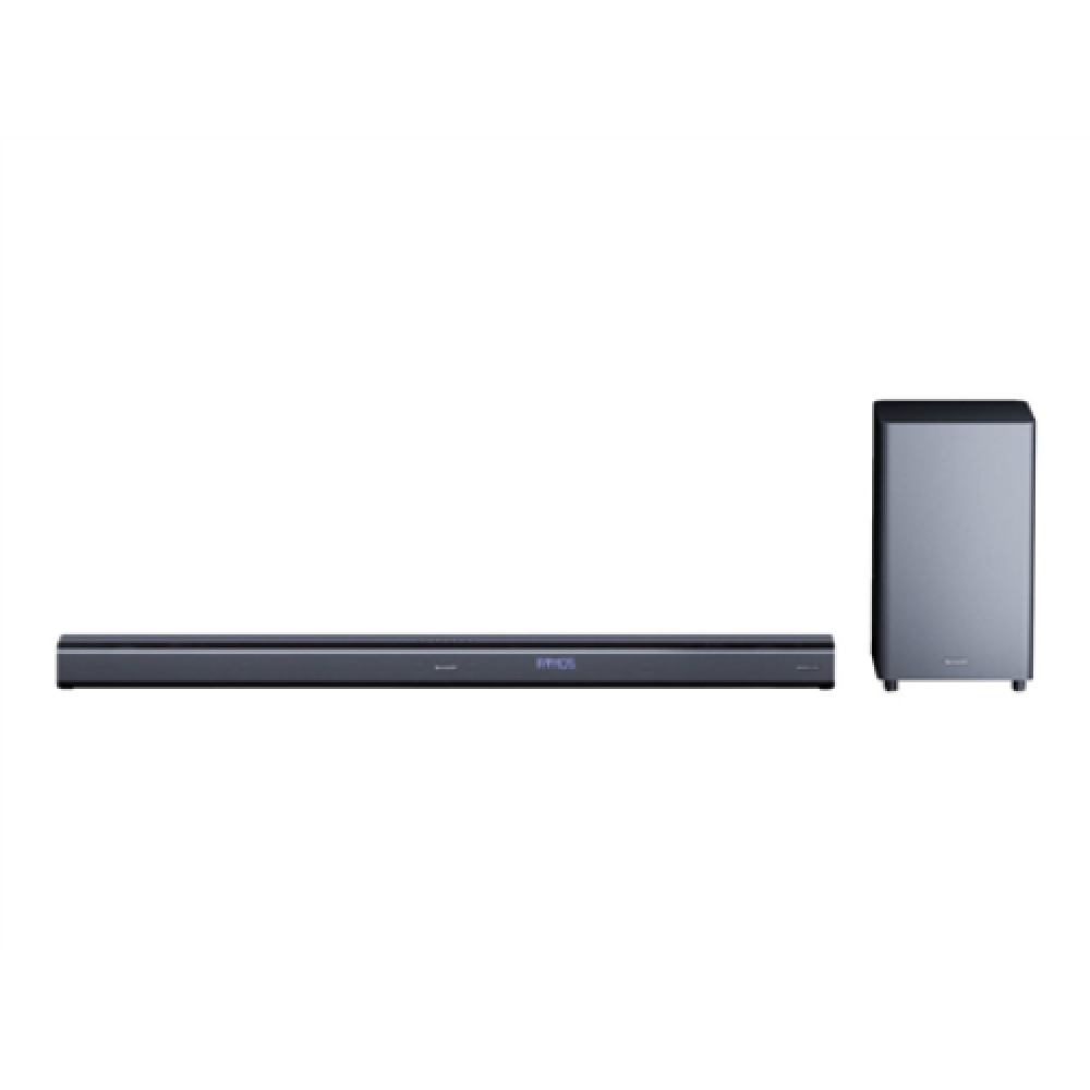 Sharp HT-SBW800 5.1.2 Home Theatre Soundbar with Wireless Subwoofer and Dolby Atmos for TV above 49, HDMI ARC/CEC, Bluetooth, 120cm, Black