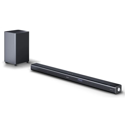 Sharp HT-SBW800 5.1.2 Home Theatre Soundbar with Wireless Subwoofer and Dolby Atmos for TV above 49, HDMI ARC/CEC, Bluetooth, 120cm, Black