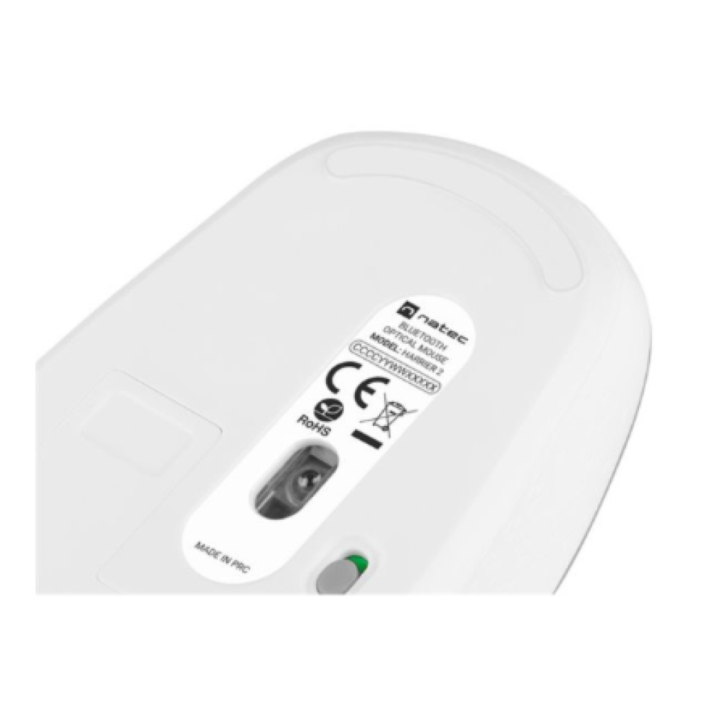 Natec , Mouse , Harrier 2 , Wireless , Bluetooth , White/Grey