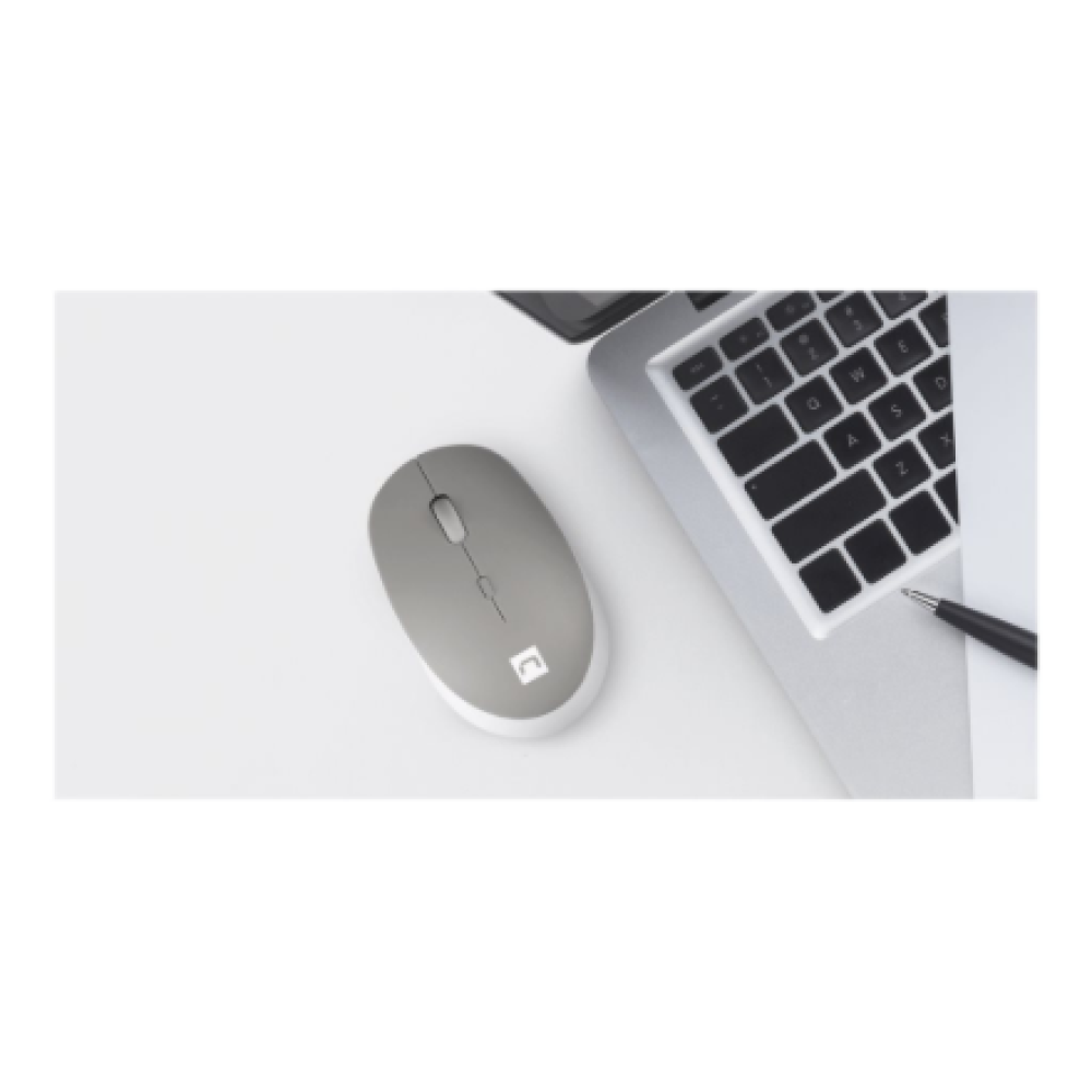 Natec , Mouse , Harrier 2 , Wireless , Bluetooth , White/Grey