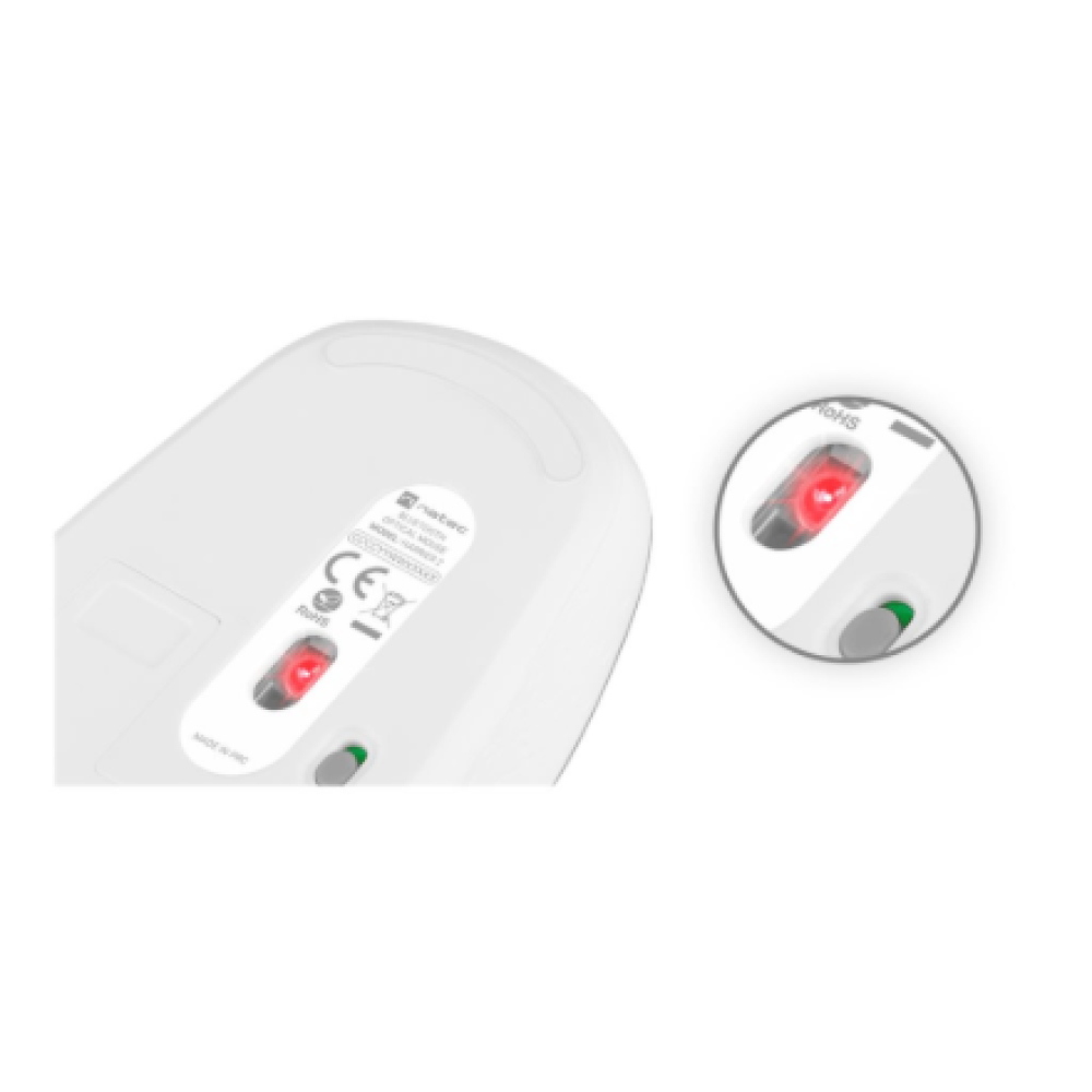 Natec , Mouse , Harrier 2 , Wireless , Bluetooth , White/Grey
