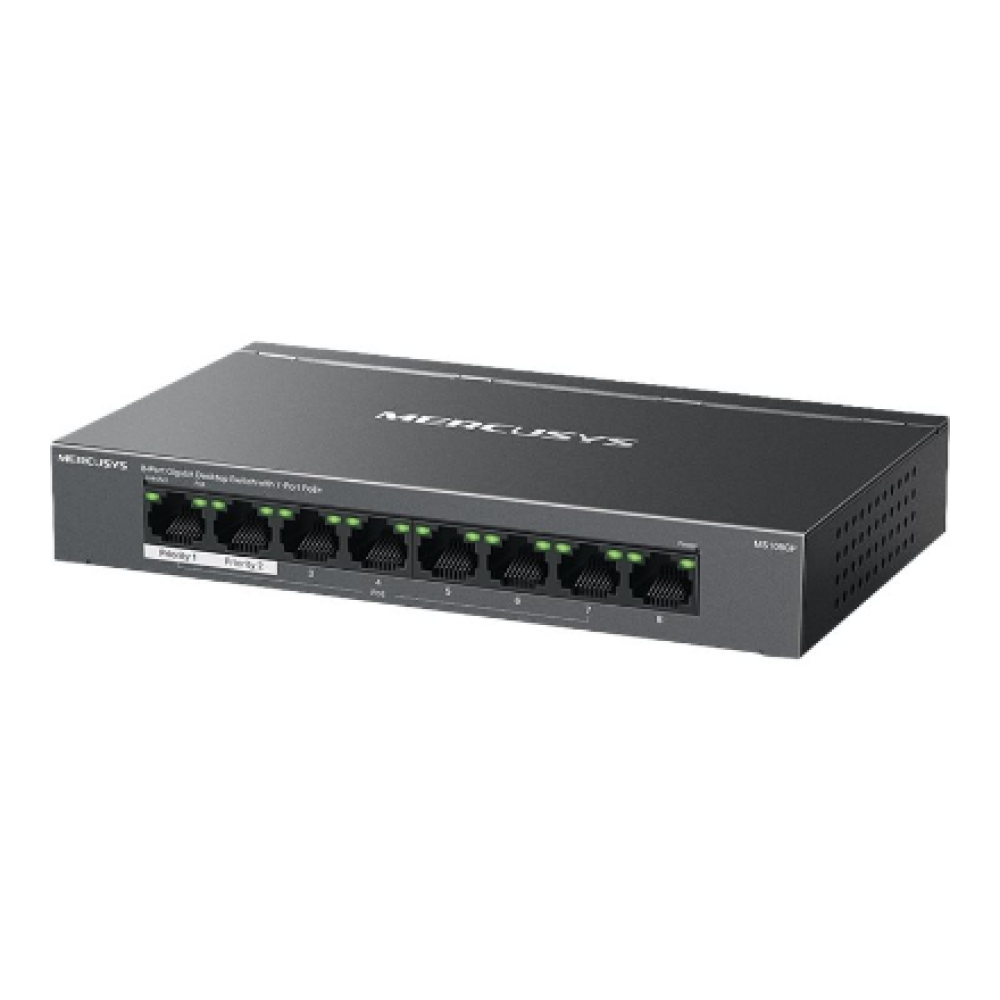 Mercusys 8-Port Gigabit Desktop Switch with 7-Port PoE+ , Mercusys