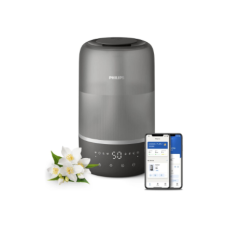 Philips , Humidifier , HU1510/03 Series 1000 , 19.6 W , Water tank capacity 3 L , Suitable for rooms up to 41 m² , Ultrasonic , Humidification capacity 275 ml/hr , Grey/Silver