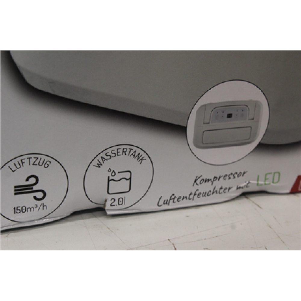 SALE OUT. Adler AD 7861 Compressor air dehumidifier, White , Adler , Compressor Air Dehumidifier , AD 7861 , Power 280 W , Suitable for rooms up to 60 m³ , Water tank capacity 2 L , White , DAMAGED PACKAGING