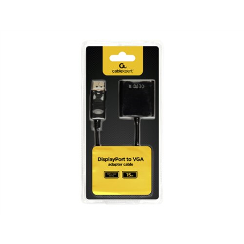 Cablexpert DisplayPort to VGA adapter cable, Black , Cablexpert