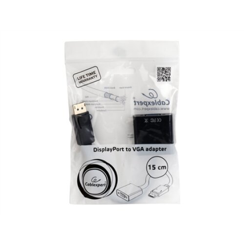 Cablexpert DisplayPort to VGA adapter cable, Black , Cablexpert