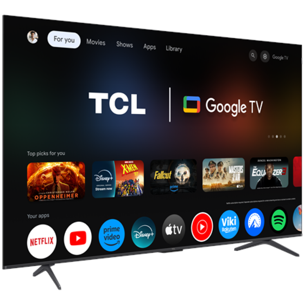 TCL 4K QLED TV , 75T8C , 75 , Smart TV , Google TV , Black