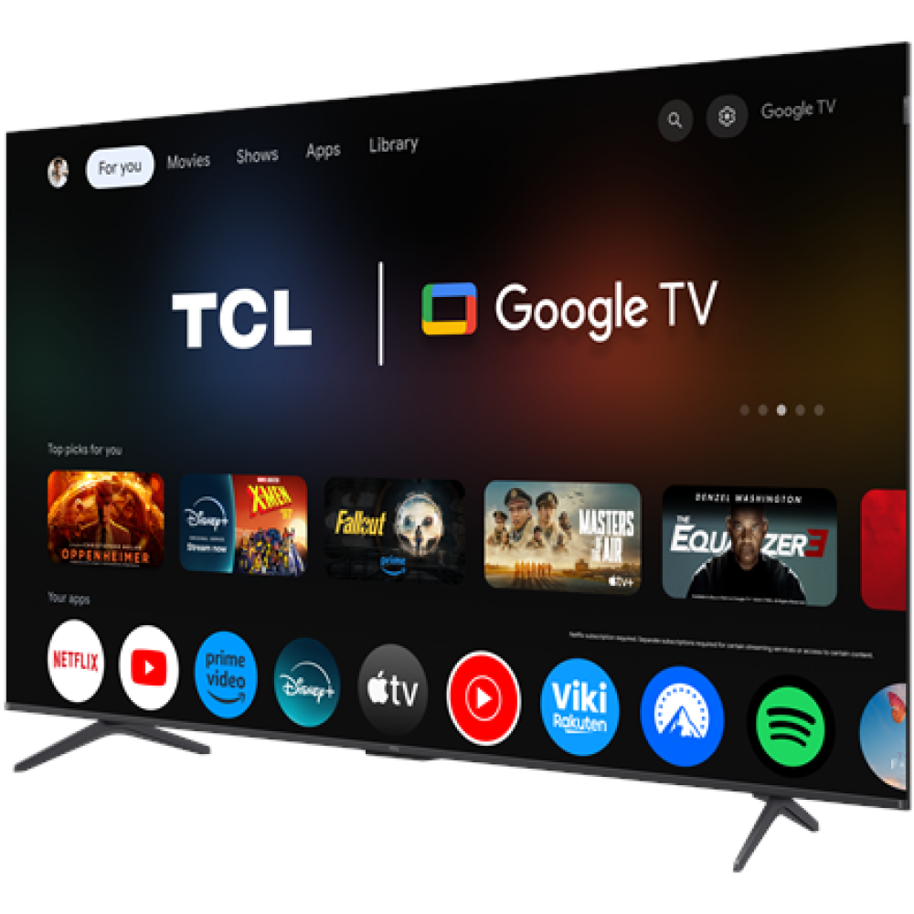 TCL 4K QLED TV , 75T8C , 75 , Smart TV , Google TV , Black