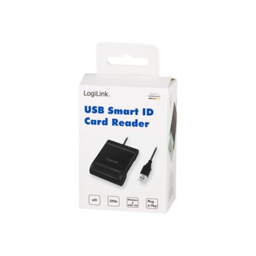 Logilink , USB 2.0 card reader, for smart ID , CR0047 , Card Reader