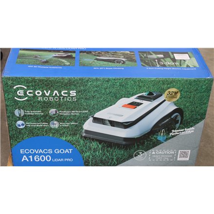 SALE OUT. , Ecovacs Lawn Mower , GOAT A1600 LiDAR PRO , 3000 Ah , White , UNPACKED, DIRTY