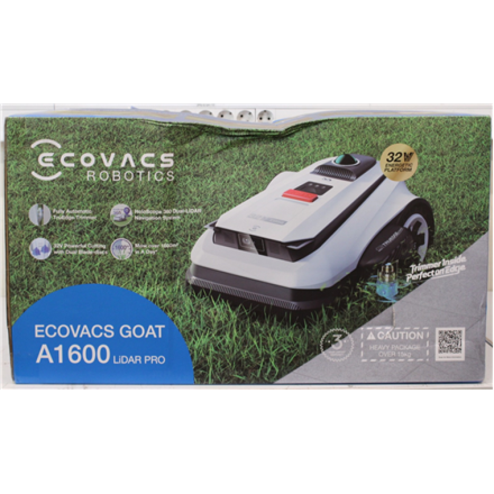 SALE OUT. , Ecovacs Lawn Mower , GOAT A1600 LiDAR PRO , 3000 Ah , White , DAMAGED PACKAGING