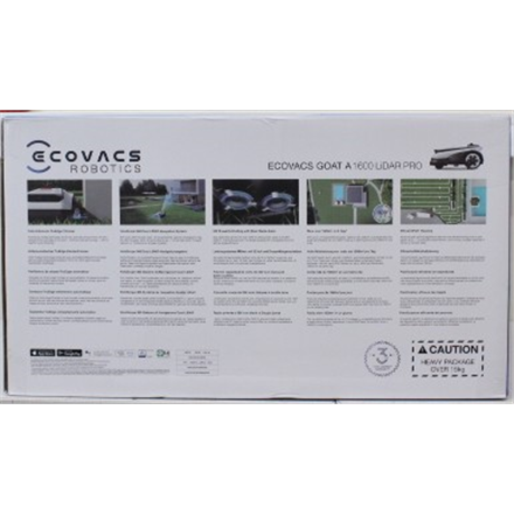 SALE OUT. , Ecovacs Lawn Mower , GOAT A1600 LiDAR PRO , 3000 Ah , White , DAMAGED PACKAGING