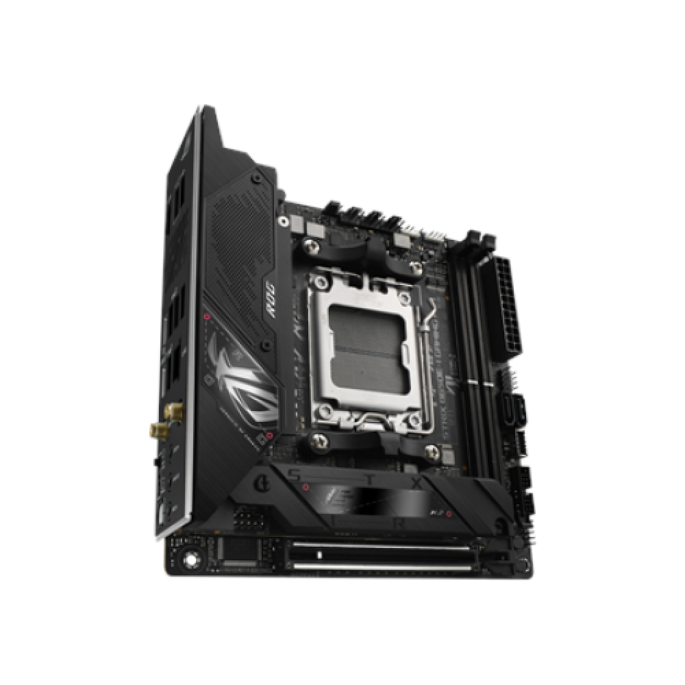 Asus , ROG STRIX B650E-I GAMING WIFI , Processor family AMD , Processor socket AM5 , DDR5 DIMM , Memory slots 2 , Supported hard disk drive interfaces SATA, M.2 , Number of SATA connectors 2 , Chipset AMD B650 , Mini-ITX