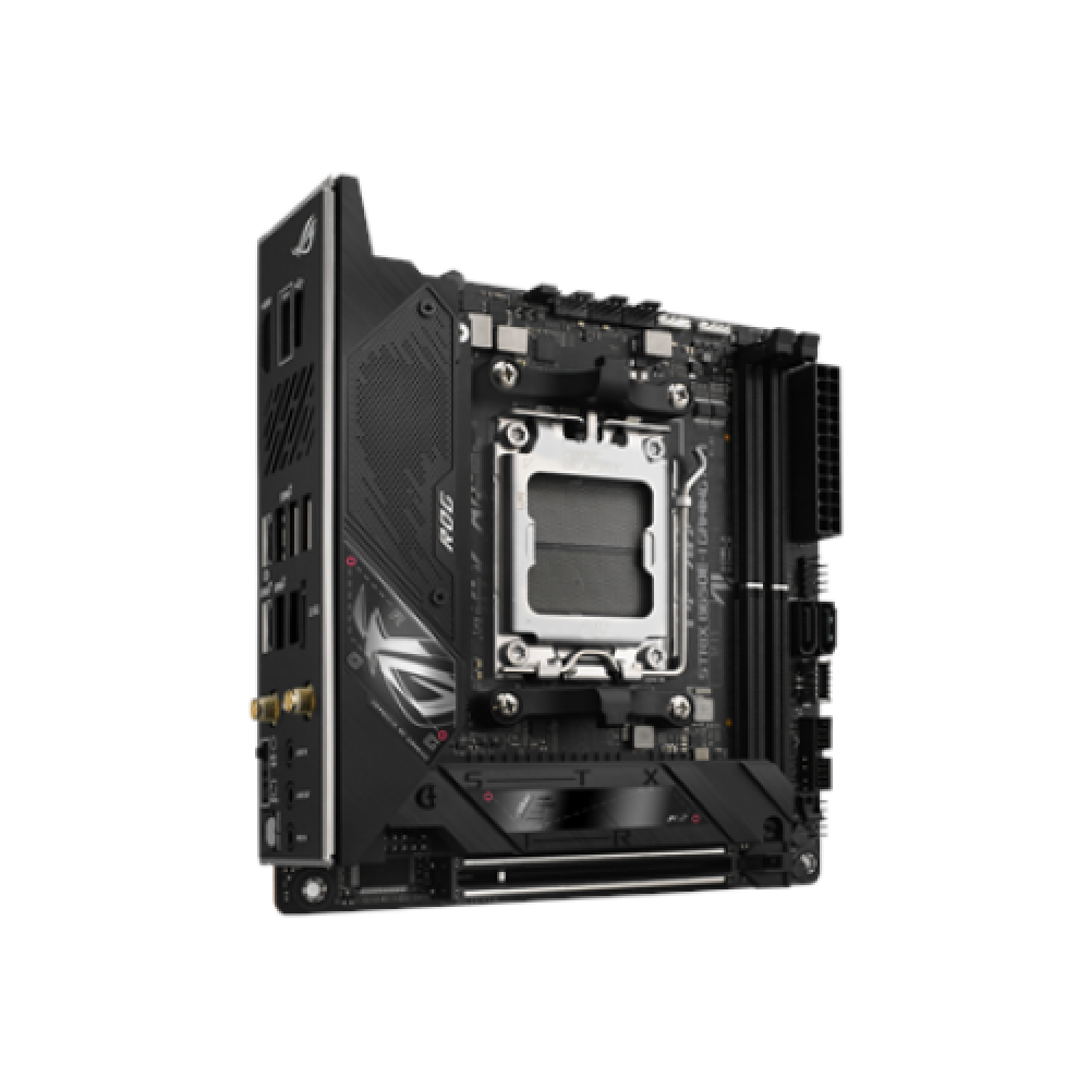 Asus , ROG STRIX B650E-I GAMING WIFI , Processor family AMD , Processor socket AM5 , DDR5 DIMM , Memory slots 2 , Supported hard disk drive interfaces SATA, M.2 , Number of SATA connectors 2 , Chipset AMD B650 , Mini-ITX