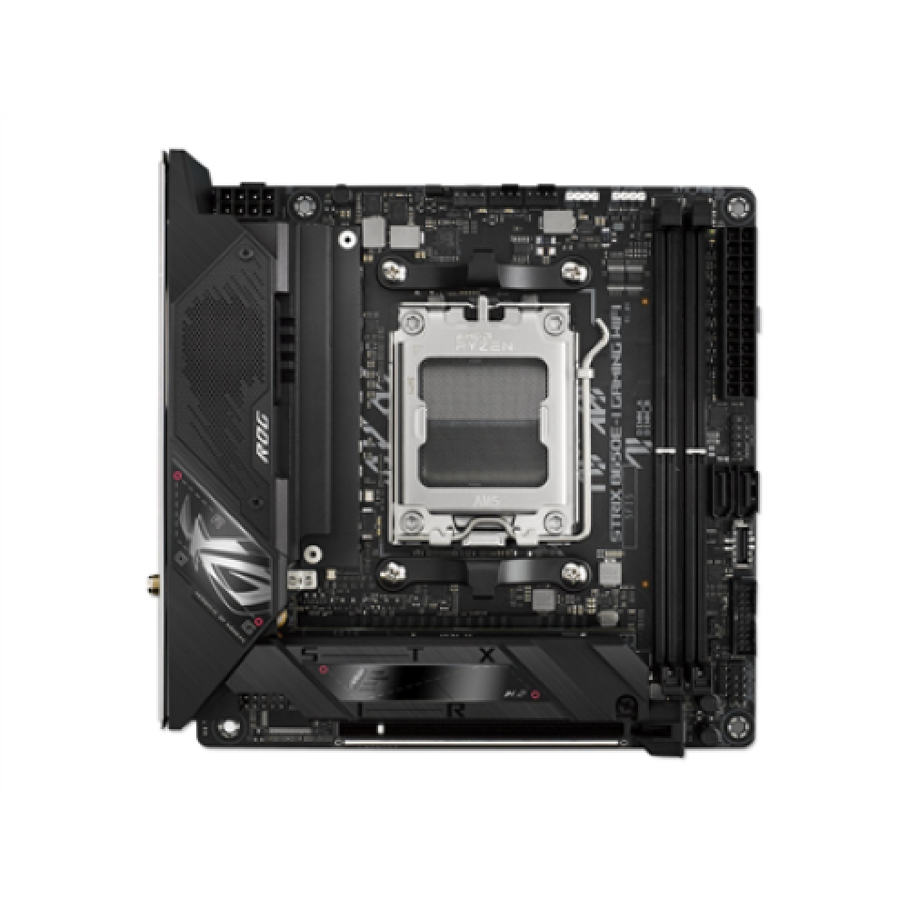 Asus , ROG STRIX B650E-I GAMING WIFI , Processor family AMD , Processor socket AM5 , DDR5 DIMM , Memory slots 2 , Supported hard disk drive interfaces SATA, M.2 , Number of SATA connectors 2 , Chipset AMD B650 , Mini-ITX