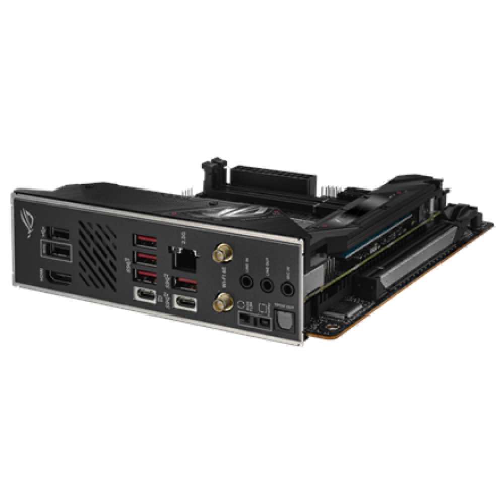 Asus , ROG STRIX B650E-I GAMING WIFI , Processor family AMD , Processor socket AM5 , DDR5 DIMM , Memory slots 2 , Supported hard disk drive interfaces SATA, M.2 , Number of SATA connectors 2 , Chipset AMD B650 , Mini-ITX