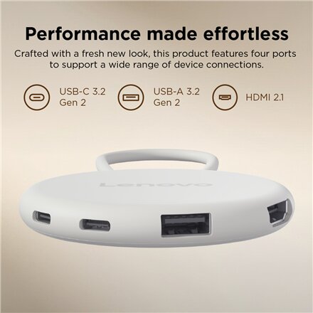 Lenovo Slim USB-C 3.2 Hub , Hub , HDMI, USB-C, USB-A , 65 W