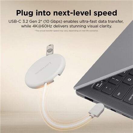 Lenovo Slim USB-C 3.2 Hub , Hub , HDMI, USB-C, USB-A , 65 W