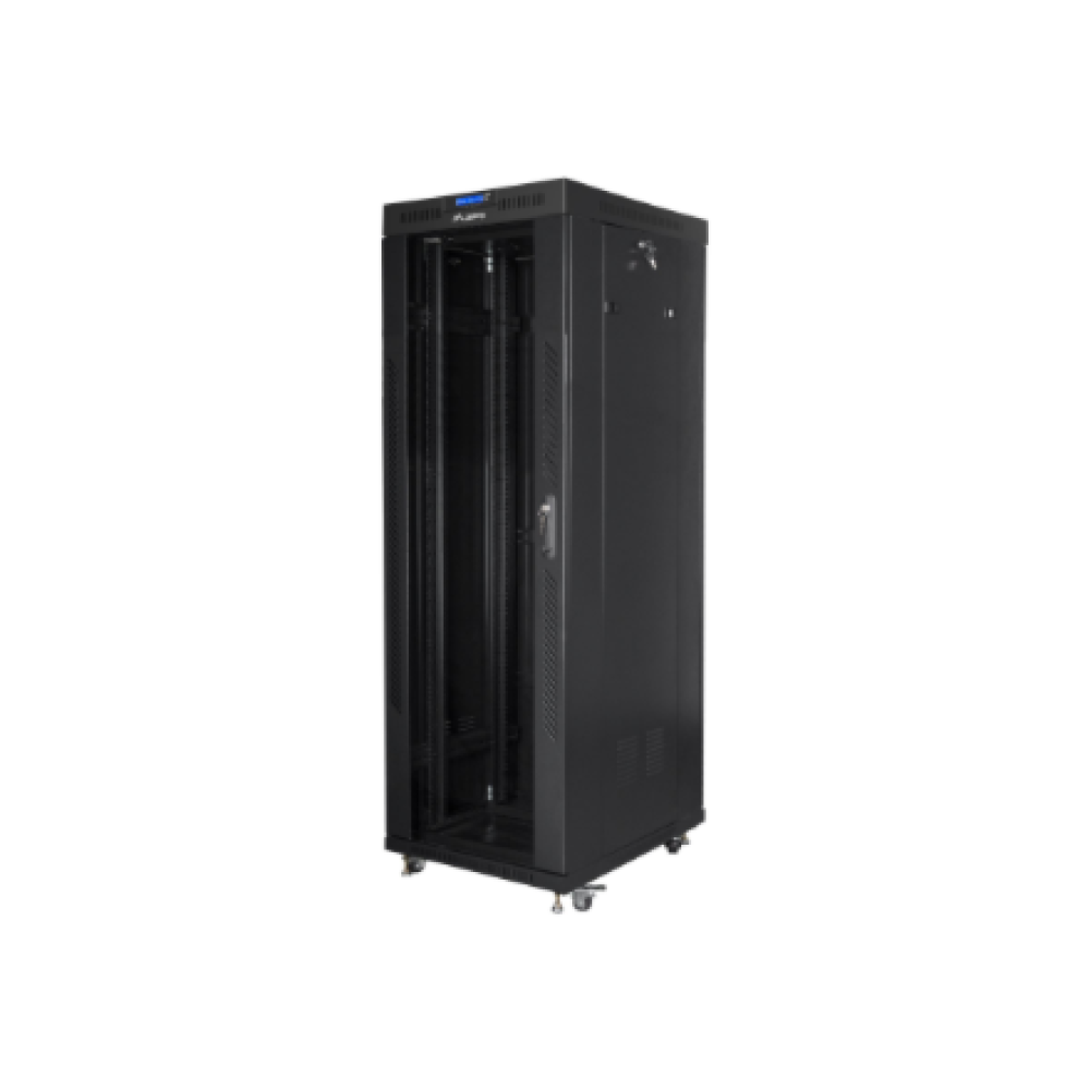 Lanberg , Rack cabinet 19 free-standing 37U/600x800 (flat pack) with glass door, LCD , FF01-6837-12BL , Black