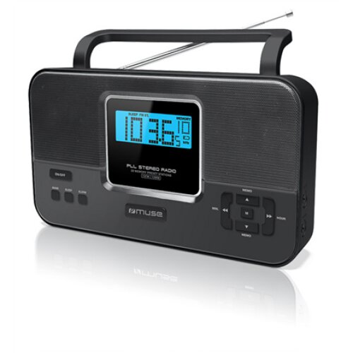 Muse , M-087R , 2-band PLL stereo portable radio , Black