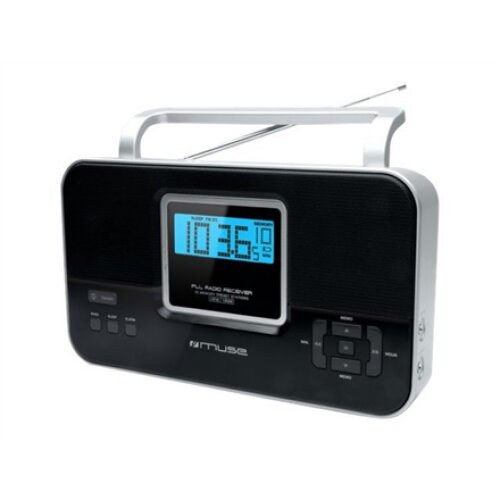 Muse , M-087R , 2-band PLL stereo portable radio , Black