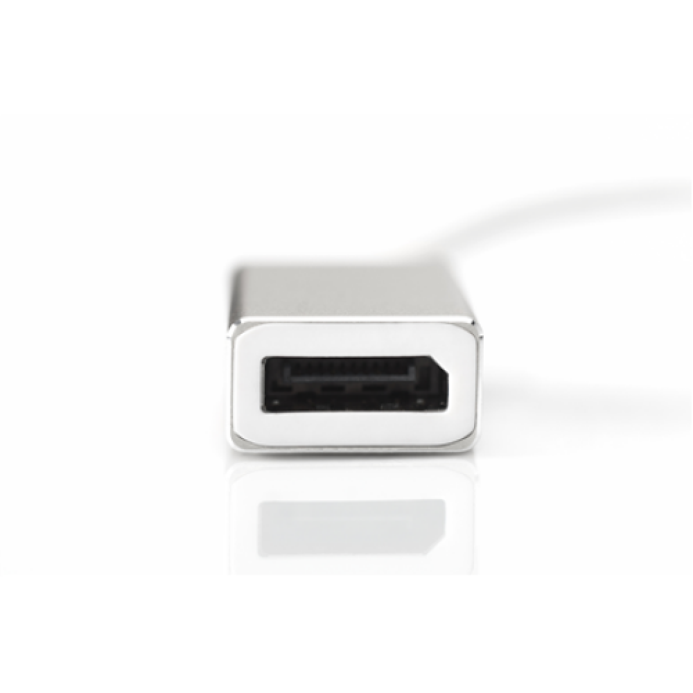 DIGITUS USB Type-C 4K DP Adapter, 20cm cable length Aluminum Housing, , Digitus , USB Type-C to DisplayPort Adapter , DA-70844 , White , USB Type-C , 0.20 m