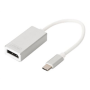 DIGITUS USB Type-C 4K DP Adapter, 20cm cable length Aluminum Housing, , Digitus , USB Type-C to DisplayPort Adapter , DA-70844 , 0.20 m , White , USB Type-C