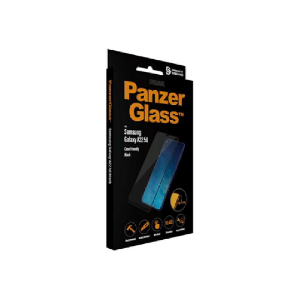 PanzerGlass Samsung A22 5G CF Hybrid glass Black Screen Protector Full frame coverage; Rounded edges; 100% touch preservation