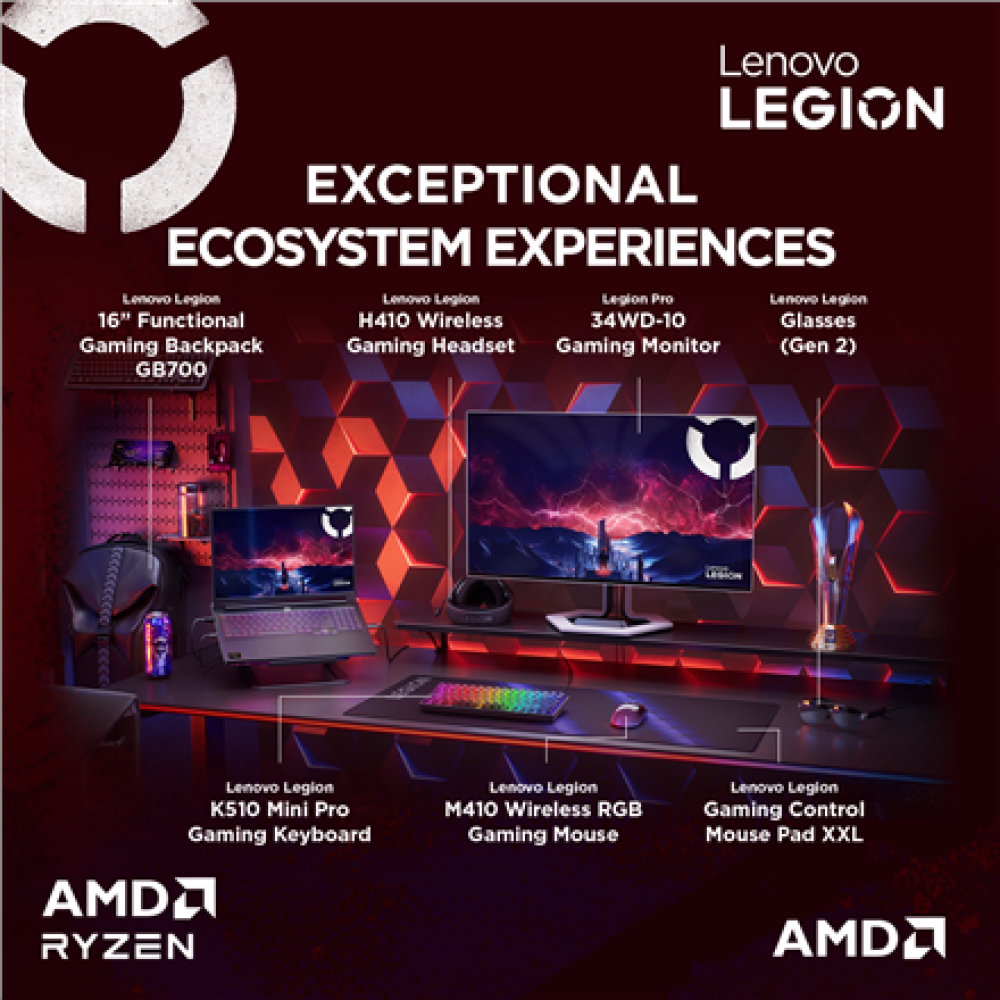 Lenovo Legion Pro 7 16AFR10H , Eclipse Black , 16 , OLED , WQXGA , 2560 x 1600 pixels , Glossy , AMD Ryzen 9 , 9955HX3D , 32 GB , SO-DIMM DDR5 , Solid-state drive capacity 2000 GB , NVIDIA GeForce RTX 5080 , GDDR7 , 16 GB , Windows 11 Home , 802.11be , Bl