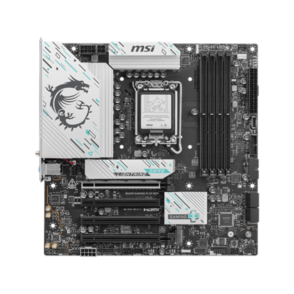 MSI B860M GAMING PLUS WIFI , Processor family Intel , Processor socket LGA1851 , DDR5 , Supported hard disk drive interfaces SATA, M.2 , Number of SATA connectors 4