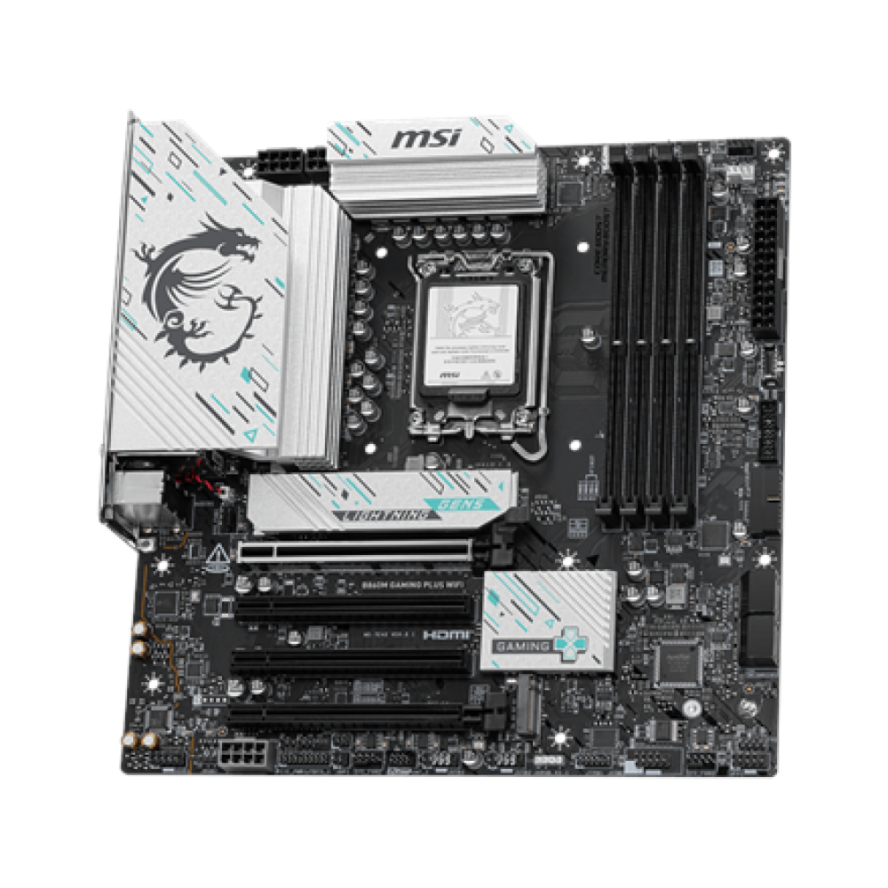 MSI B860M GAMING PLUS WIFI , Processor family Intel , Processor socket LGA1851 , DDR5 , Supported hard disk drive interfaces SATA, M.2 , Number of SATA connectors 4