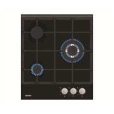 Simfer , Hob , H4.305.HGSSP , Gas on glass , Number of burners/cooking zones 3 , Rotary knobs , Black Simfer , Hob , H4.305.HGSSP , Gas on glass , Number of burners/cooking zones 3 , Rotary knobs , Black