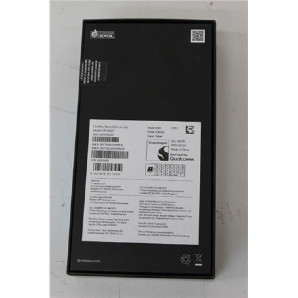 SALE OUT. OnePlus Nord CE4 Lite (Super Silver) DS 6.67 AMOLED 1080x2400/2.2GHz&1.7GHz/256GB/8GB RAM/Android 14/WiFi,BT,4G,5G,DEMO , OnePlus DEMO