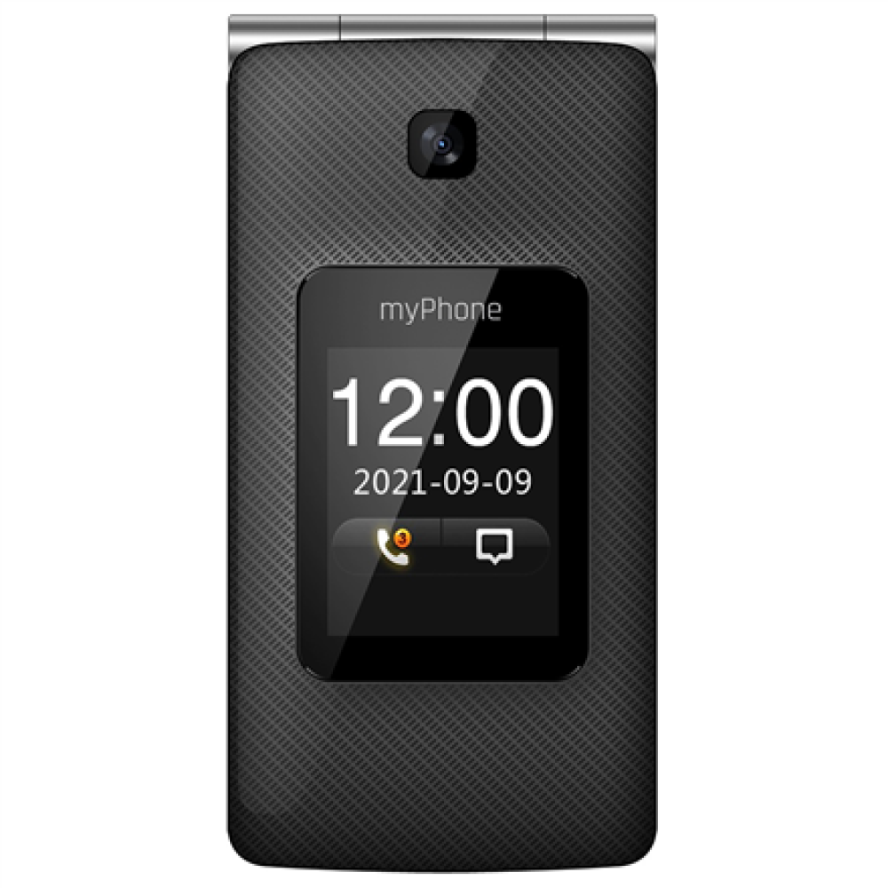 myPhone Tango , LTE , Black , 2.4 + 1.77 , TN , 64 MB , 128 MB , Dual SIM , Nano SIM , Bluetooth , 5.1 , USB version Type-C , Built-in camera , Main camera resolution 2.0 MP , 1400 mAh