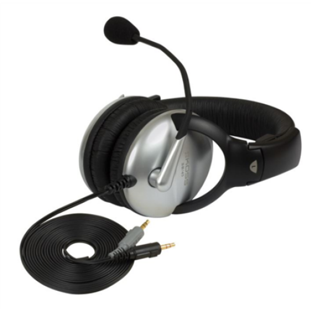 Koss , Headphones , SB45 , Wired , On-Ear , Microphone , Noise canceling , Silver/Black